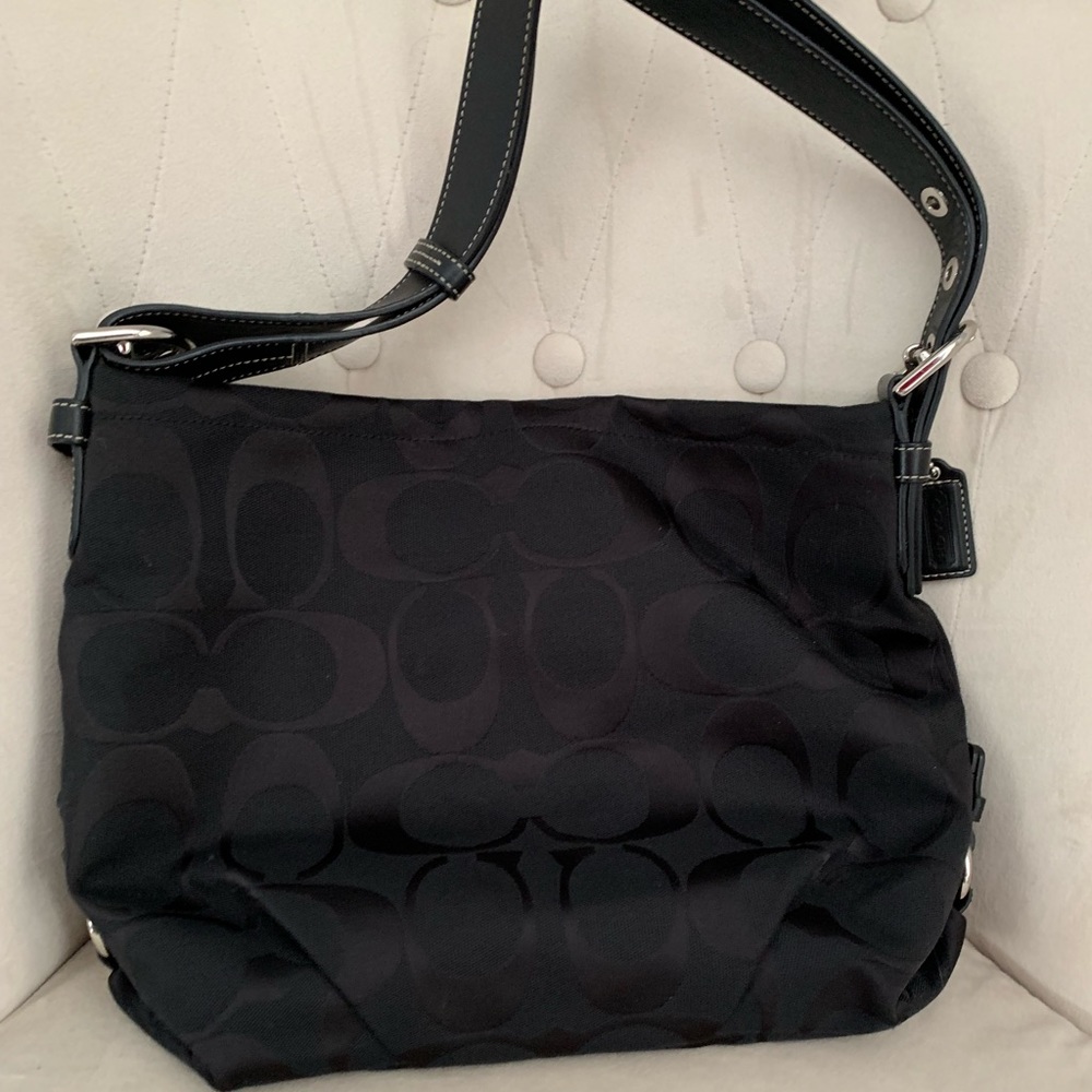 Black Coach shoulder purse